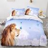 Комплект постельного белья с изображением животных и льва, классное постельное белье с изображением животных, домашний декор, односпальный, двуспальный, размер для мальчиков и девочек, для детей и взрослых, комплект постельного белья с изображением льва