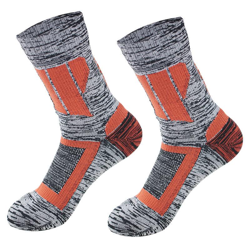 Unisex Mid Calf Ski Socks, Nylon Breathable Sweat Absorbent Winter Sports Socks for Men Women, 168N Terry Knit Thermal Socks
