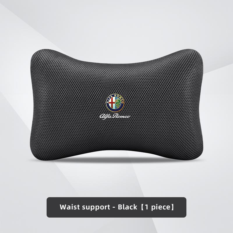 Ice Silk Car Headrest Lumbar Support Car Interior For Alfa Romeo 4C 159 Spider Giulietta 8C Memory Foam Neck Pillow Waist Pillow