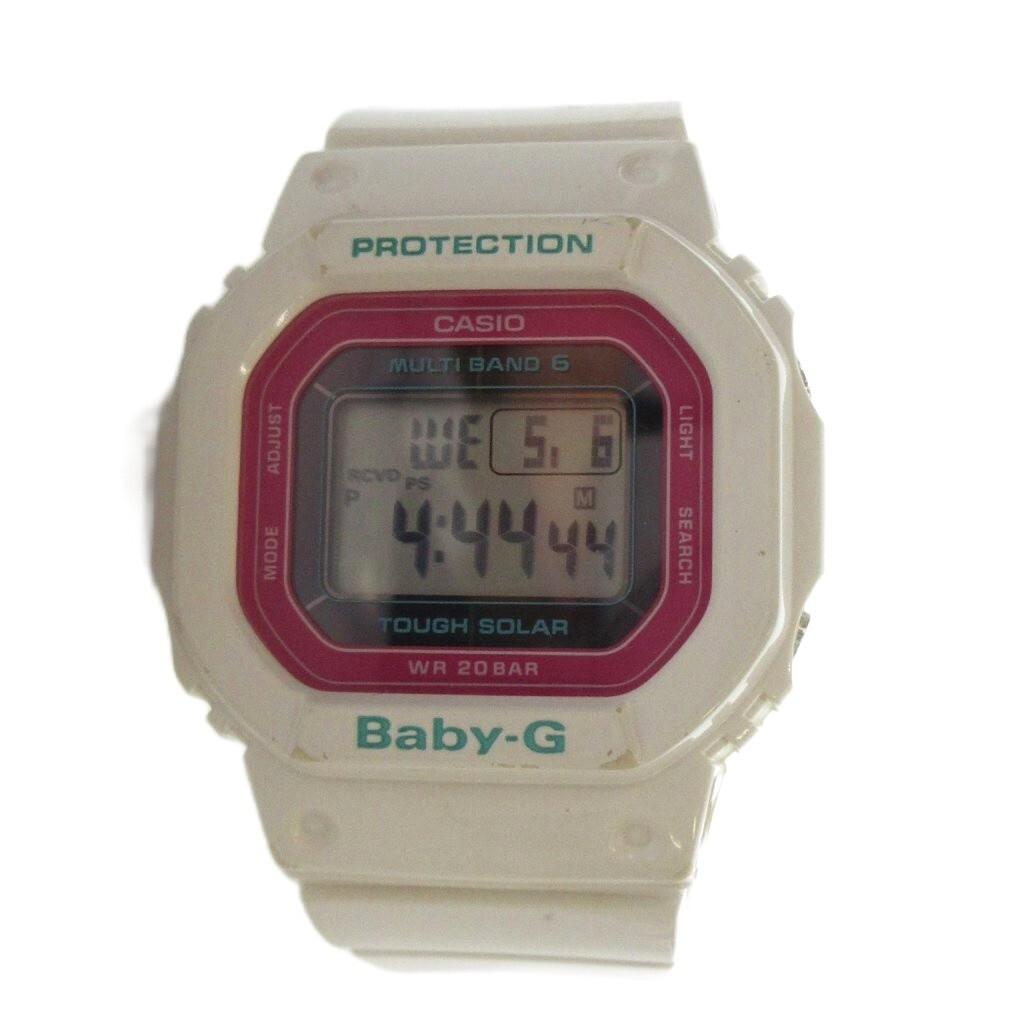 Casio Солнечные часы с календарем BGD-5000 BABY-G, цифровые, белые, женские GY11 /MQ