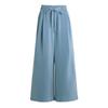 Women's Wide-Leg Acetate Satin Cloud Pants - High Waist, Ice Silk, Floor-Length, Large Size, Summer