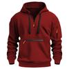 New Men's Sweatshirt Autumn and Winter Fleece Sweatshirt Loose Large Size Zipper Hoodie