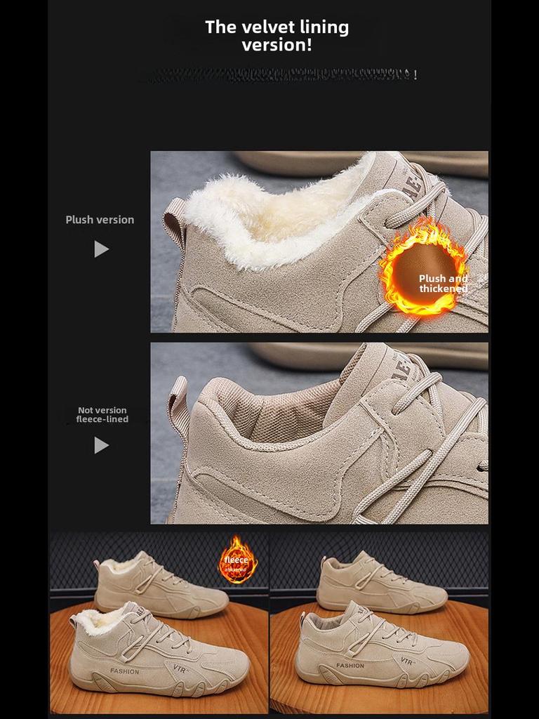 Мужские модные зимние рабочие ботинки на флисовой подкладке с нескользящей подошвой