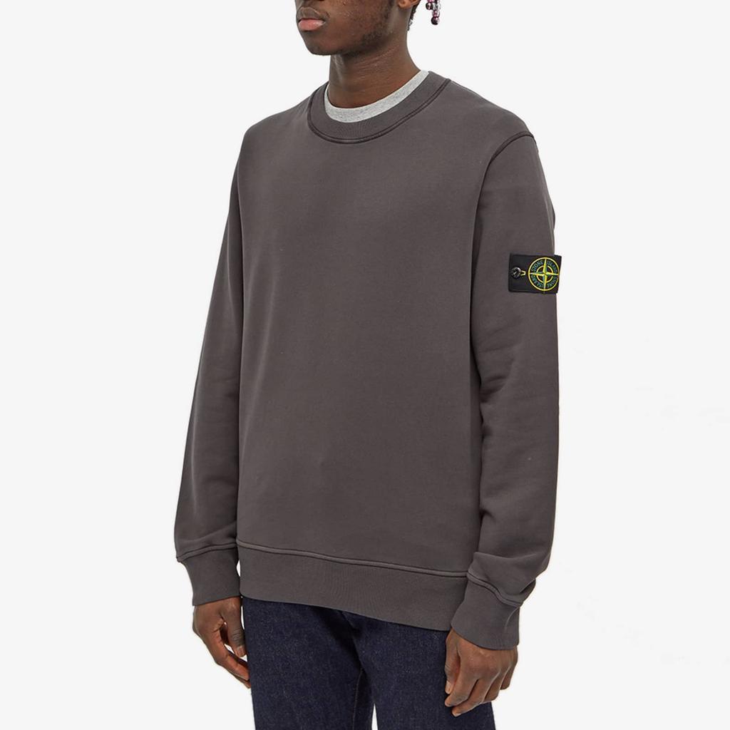 STONE ISLAND Свитшот Темно-серый Мужской Топы 761563051-V0065
