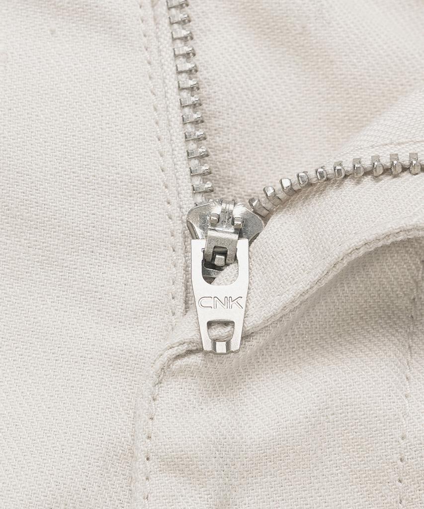 MINDBRIDGE [Couture] Semi-Wide Linen Blend Cream Texture Modified Pants