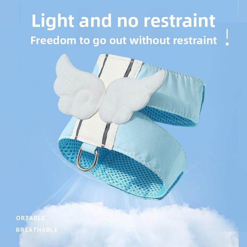 Pet Angel Wings, Dog Vest, Leash, Cat Out Chest and Back Strap, Anti-escape Dog Walking Leash, Cat and Dog