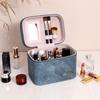 Large Capacity Makeup Case Travel Makeup Bags Organizer For Women Professional Train Case Box Storage With Brush Holder Gift For Girls Mom Daughter