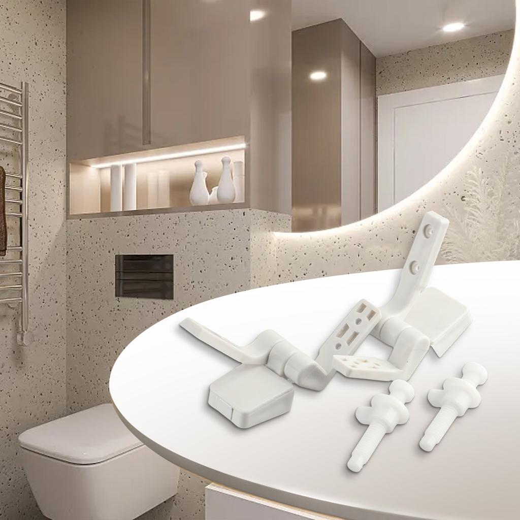 Toilet Seat Lid Hinge 1Pair White Plastic Toilet Bolts Screw Nuts For Bathroom Toilet Accessories