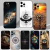 Чехол для телефона 'География Искусство Компас' для iPhone 16,15,14,13,12,11 Plus,Pro Max,XS,X,XR,SE,Mini,8,7 Мягкий Силиконовый Черный Чехол