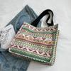 Большая вместительная холщовая сумка в этническом стиле для женщин, новый стиль, студенческая сумка для поездок на работу, ручная сумка через плечо