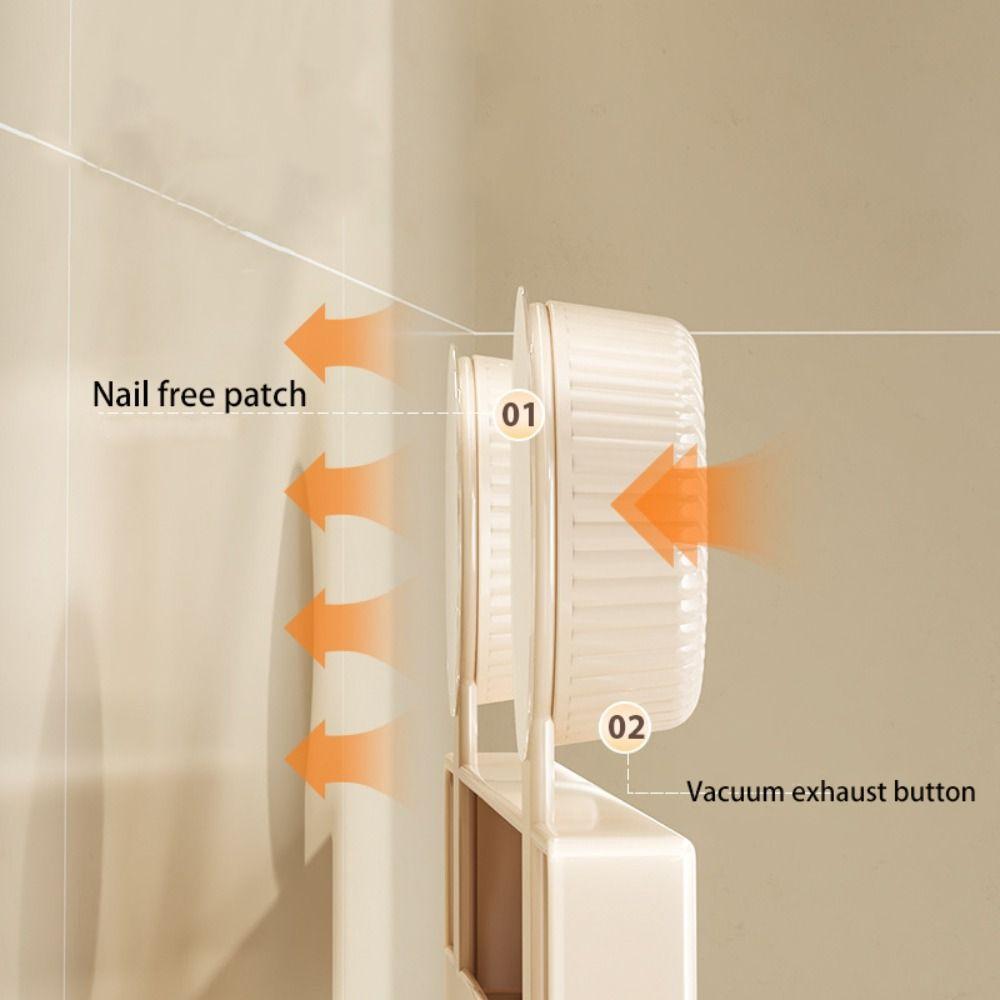 Wall-mounted Suction Cup Hooks Detachable Space Saving Clothes Hanger with Movable Hook Bathroom Rack Behind The Door