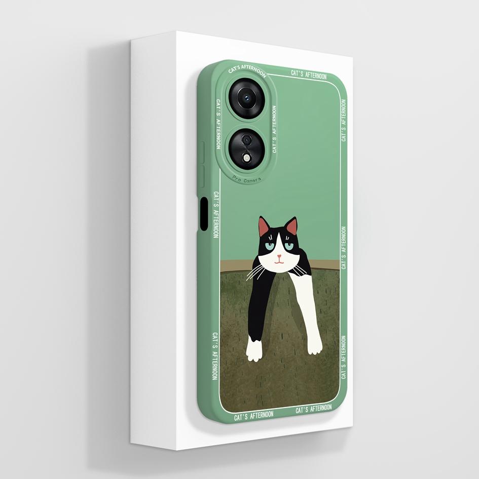 Для Oppo A58 A78 4G 5G чехол Роскошный модный противоударный противоударный противоударный квадратный матовый мягкий жидкий силиконовый протектор экрана для бамперов Oppo