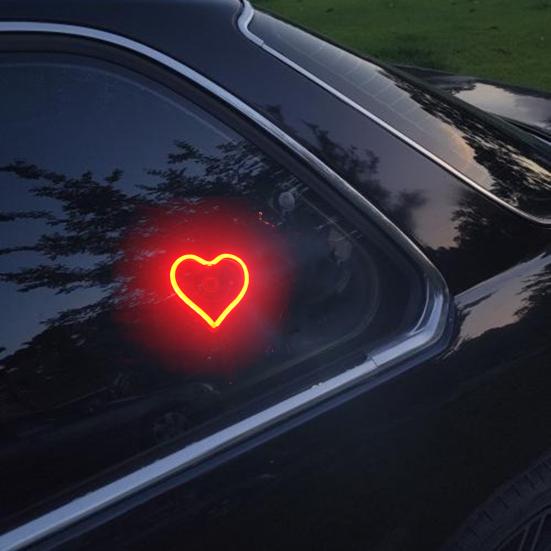 Светодиодный неоновый светильник в форме сердца, режимы вспышки, суперяркий, простая установка, светодиод