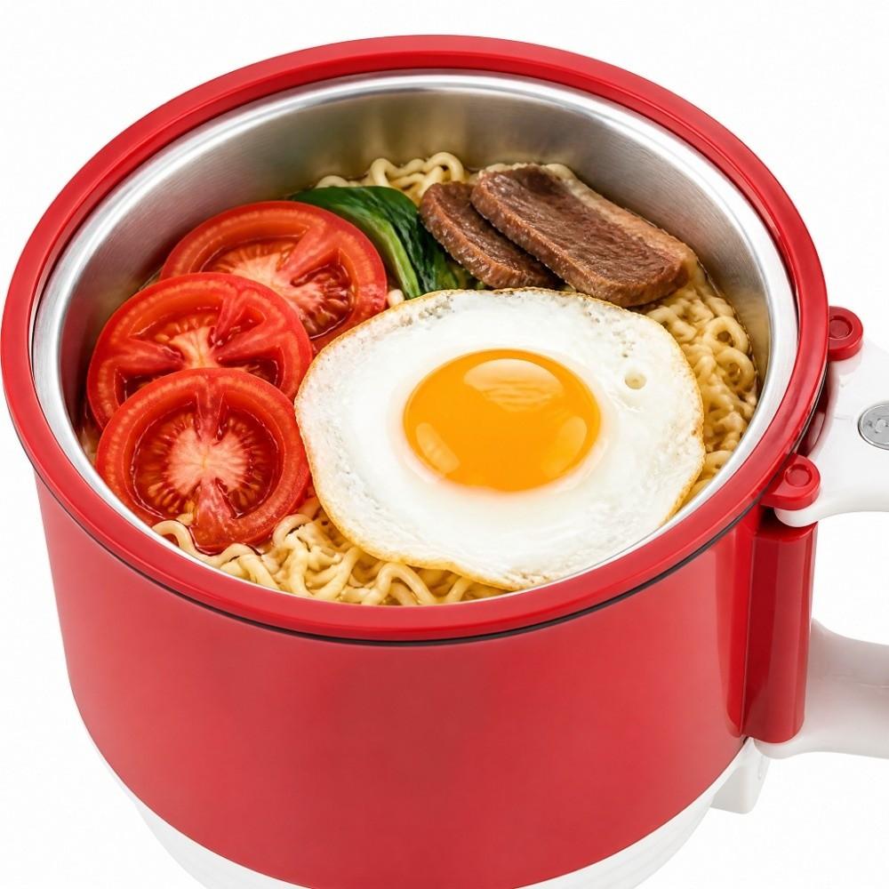 Quick Heating Electric Cooking Pot 1600ml Capacity Instant Noodle Bowl Portable Cooking