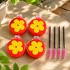 4sets ABS Hummingbird Clip Feeder With Brushes Flower Hummingbird Feeder  Outdoor Use