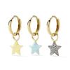 Стильный набор медных серег-подвесок в виде звезд для женщин Элегантные и модные украшения