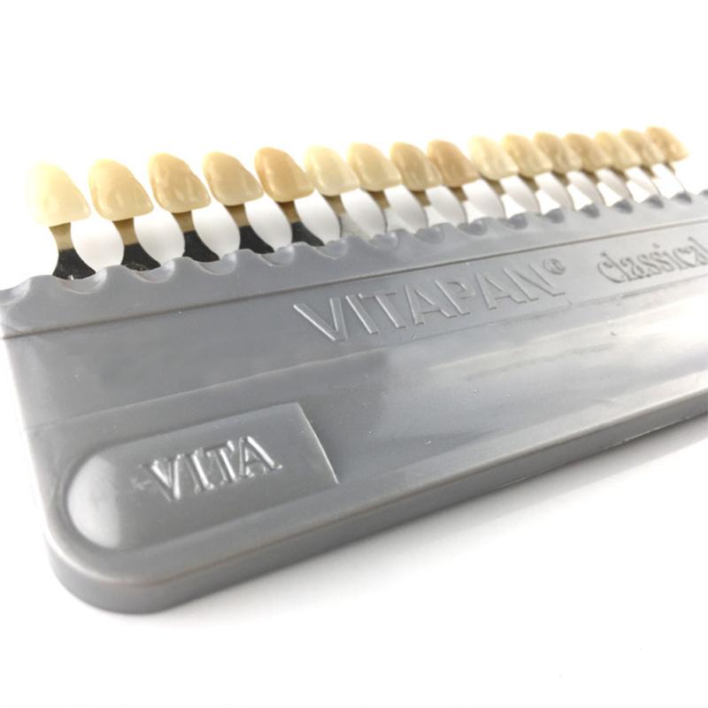 Направляющая для зубов Стоматологический материал Vita 16-цветная модель зуба Колориметрическая пластина Форма зуба Дизайн зуба