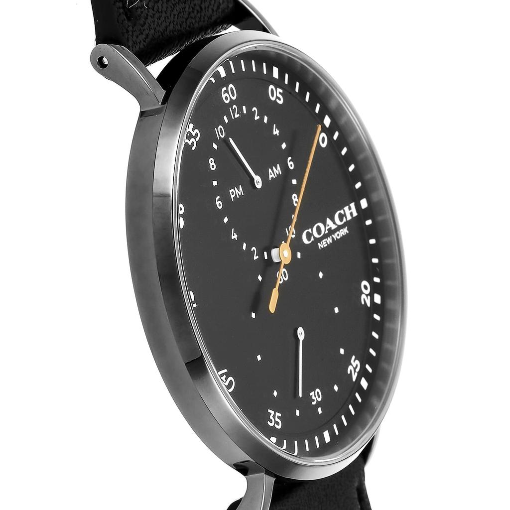 Часы CHARLES с черным циферблатом из нержавеющей стали, кварцевые, 41 мм, часы 14602476 [Coach] мужские [Товар]