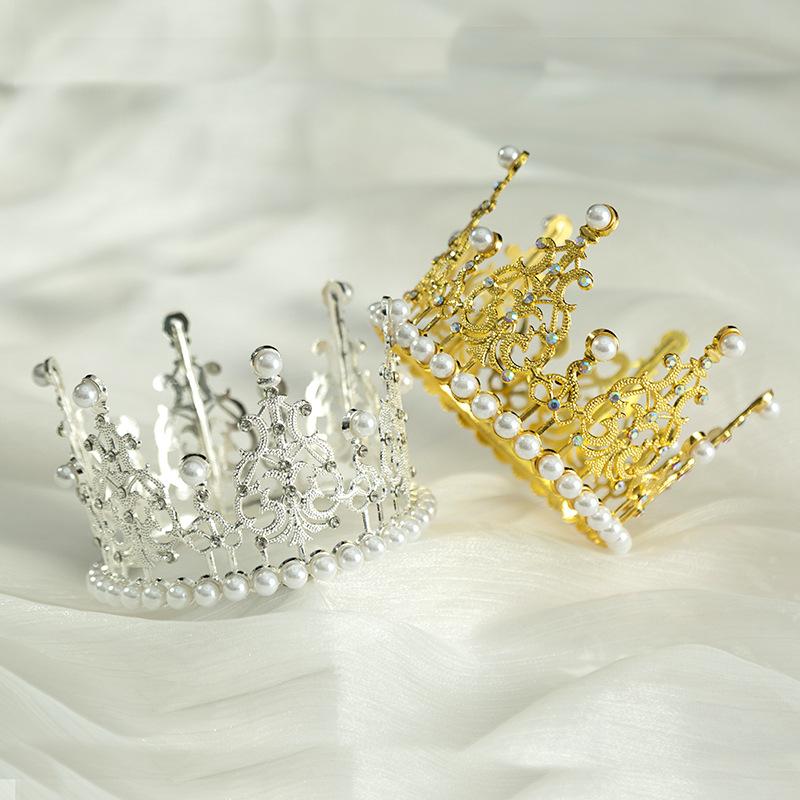 Барочная корона королевы круглая корона для детей и взрослых тиара свадебные украшения украшение торта на день рождения