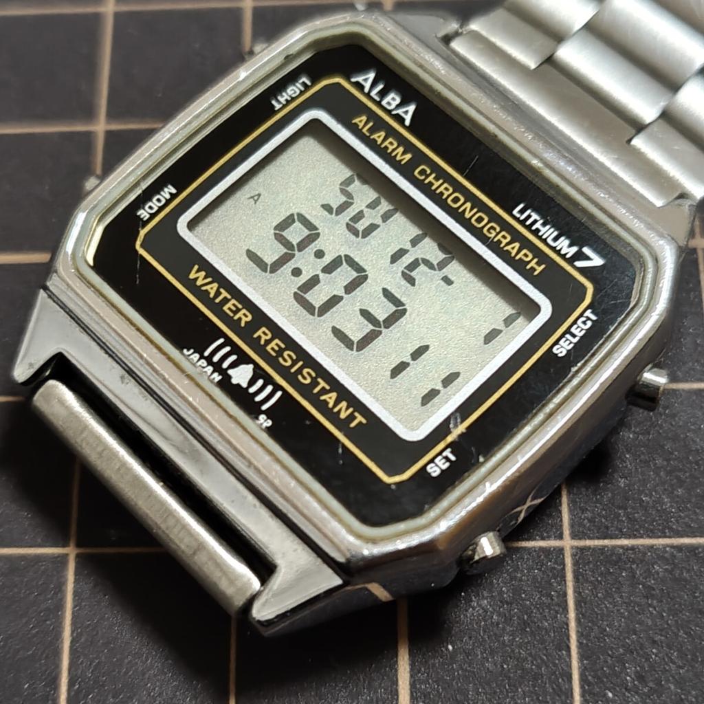 SEIKO ALBA LITHIUM7 Цифровые часы ALBA Часы Новый аккумулятор W309-4224