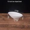 ZISIZ Pure White Slanted Serving Bowl