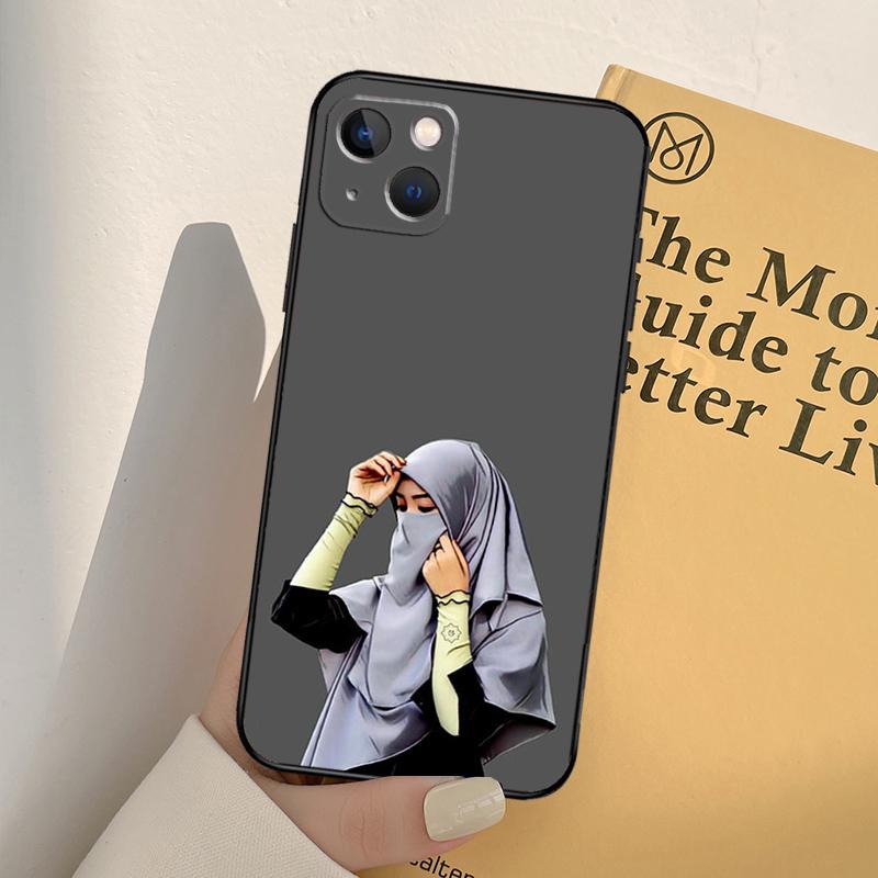 Muslim Islamic Hijab Gril Phone Case For iPhone 12 11 13 14 Pro Max X XR XS Max 7 8 Plus SE 2020 12 Mini 13 Mini Cover