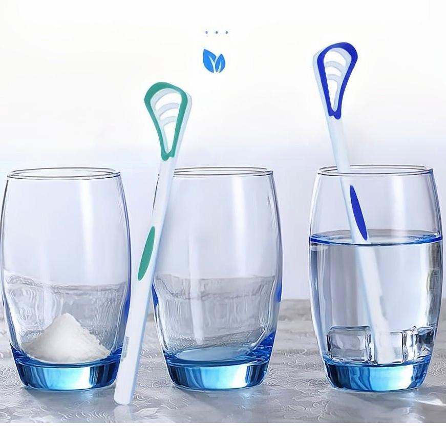 Двусторонний скребок для чистки языка от Y-Kelin, освежающий дыхание, с нескользящей ручкой (Пакет из 3 цветов)