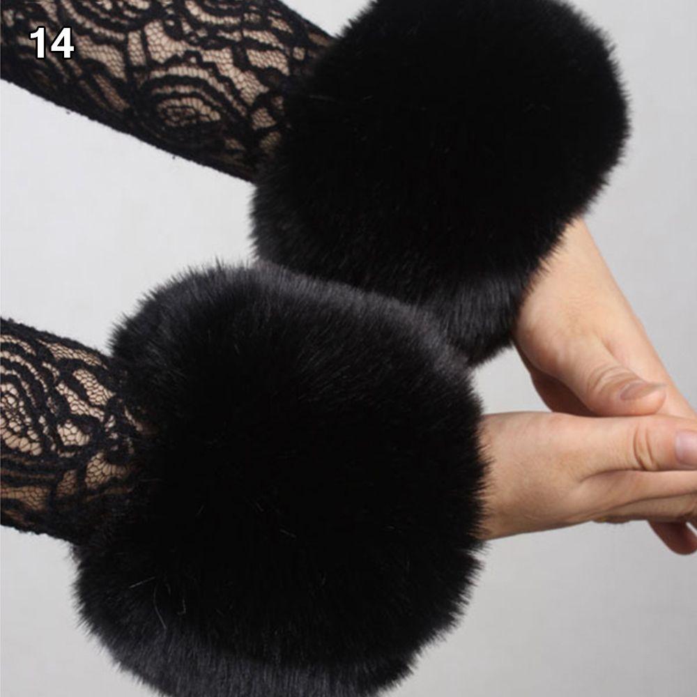 Аксессуары для одежды Теплый напульсник Эластичный ветрозащитный нарукавник на запястье Искусственный мех Дамский плюшевый манжет