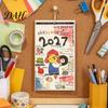 Artistic Graffiti Calendar 2027 Hand Drawn Wall Calendar, Hand-Painted Illustrations 12 Modern Hanging Monthly Planner, Jan-Dec for Home Office