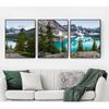 Nordic Lake Forest Stone Mountain Canvas Poster Landscape Wall Art Print Painting Picture Poster Scenery Nature Home Decor