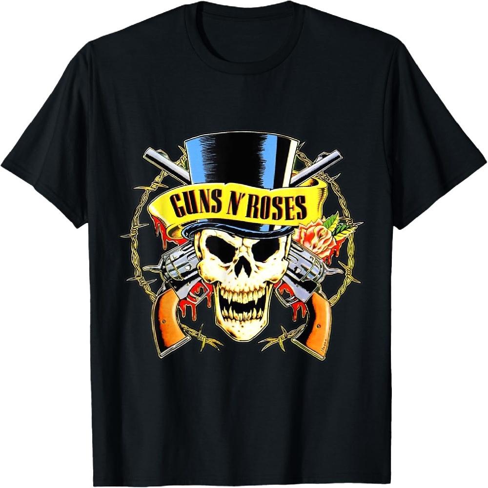 Официальная футболка Guns N' Roses с цилиндром и черепом2