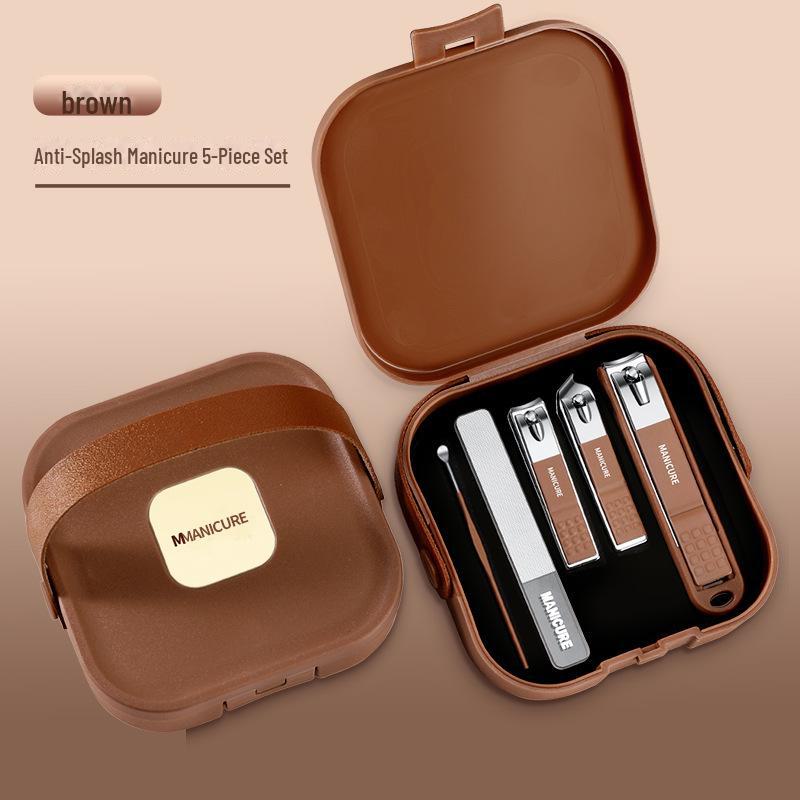 Набор портативных кусачек для ногтей с защитой от брызг - ручные маникюрные ножницы