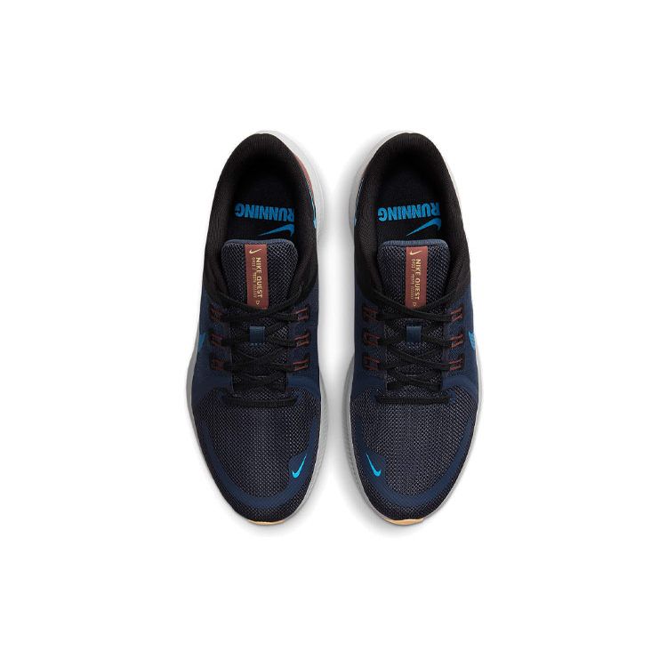 Nike Мужские кроссовки Quest 4 Thunder Blue Черные Серо-Туманные Светло-Фото-Синие DA1105-400