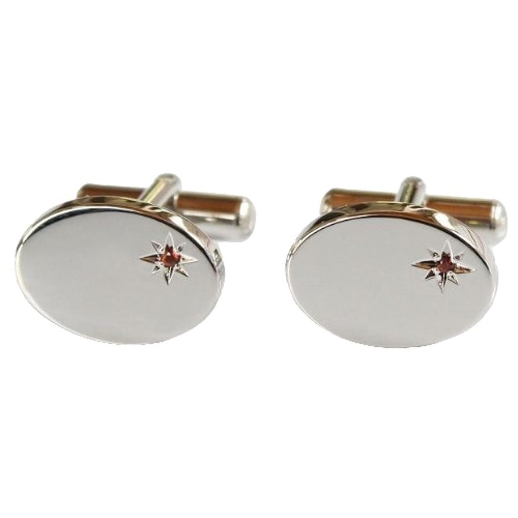 Мастерская запонок Камакура, гранатовые запонки с камнем рожденным в январе jc001-a-1