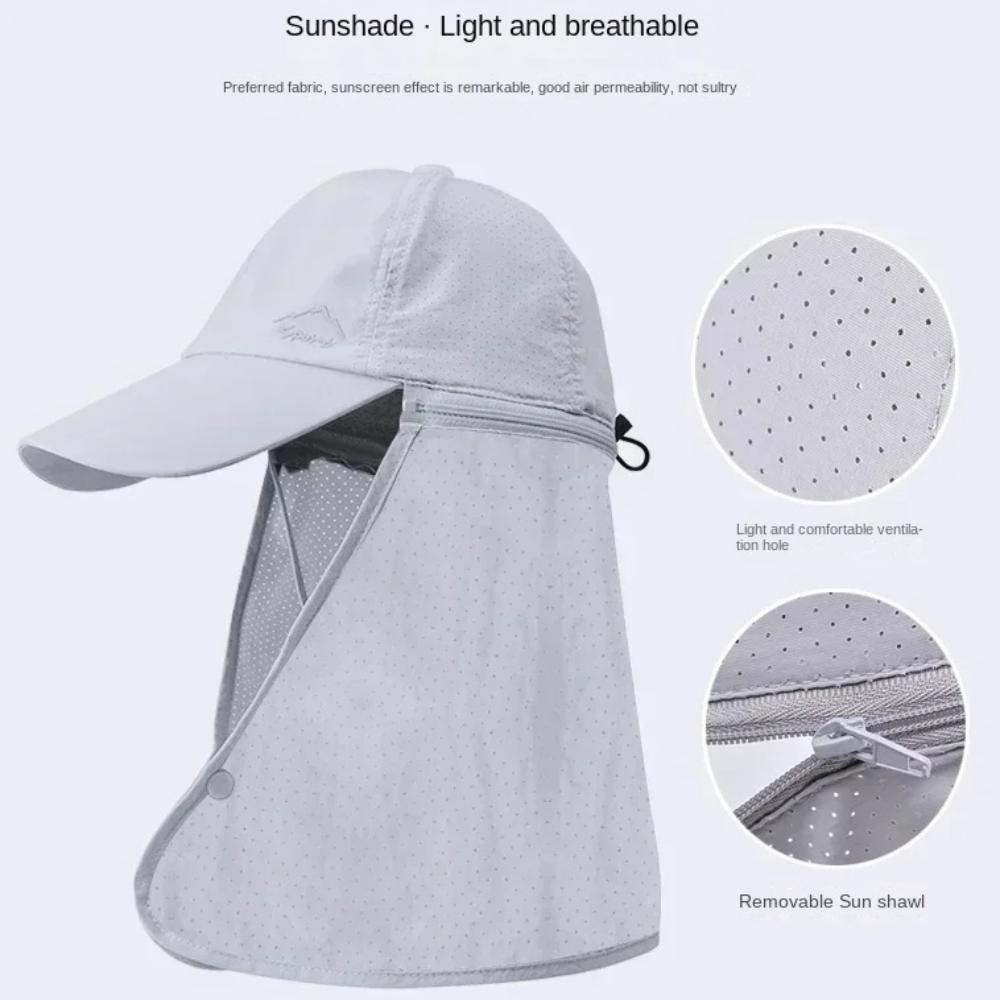 Face Mask Sun-cream Bucket Hat Wide Brim Outdoor Fishing Cap Fashion Man Sun Hat Man Woman