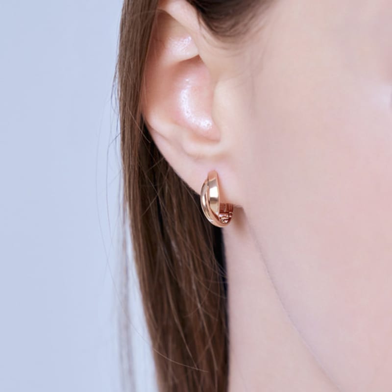ELLE Jewelry Кольцо-волна 14K GF Серьги-пусеты ELGPEE433