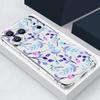 Силиконовый чехол для телефона с цветочным узором для iPhone 17 Pro Max 16 15 14 Pro Max 13 12 Pro 11, ударопрочный, мягкий TPU, прозрачный