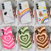 Чехол для Vivo X70 X80 X60 Pro Plus X200S X21 X27 Красивый розовый чехол для телефона с узором в форме сердца Прозрачный силиконовый противоскользящий чехол для корпуса Vivo