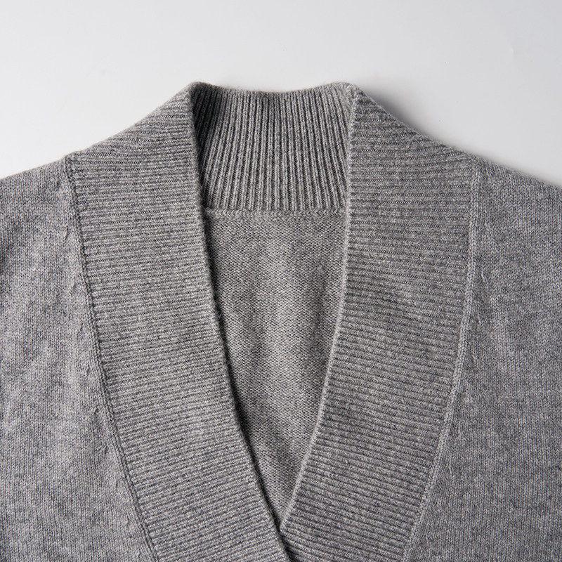 Northern Deer Merino Wool V-Neck Sleeveless Vest
