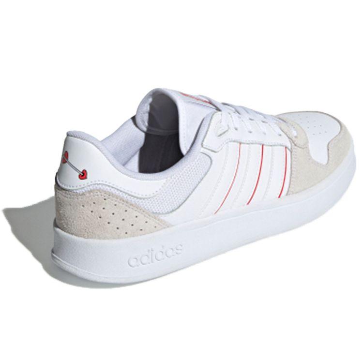 Adidas Neo Breaknet Plus Non-Slip Durable Low-Top Skate Shoes Men Sneakers White Red FZ3271