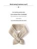 2024 Autumn/Winter Women's Bow Tie Twisted Flower Cashmere Knit Scarf