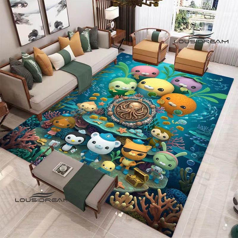 3D The-Octonauts cartoon printed carpet Living room bedroom non-slip carpets Yoga mat Outdoor carpet kawaii rug birthday gift