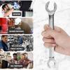 4Pcs Flare Nut Wrench Set Double End Metric 9 10 11 12 13 14 15 17mm Mirror Polished Surfa Robust Etch Resistant for Machinery