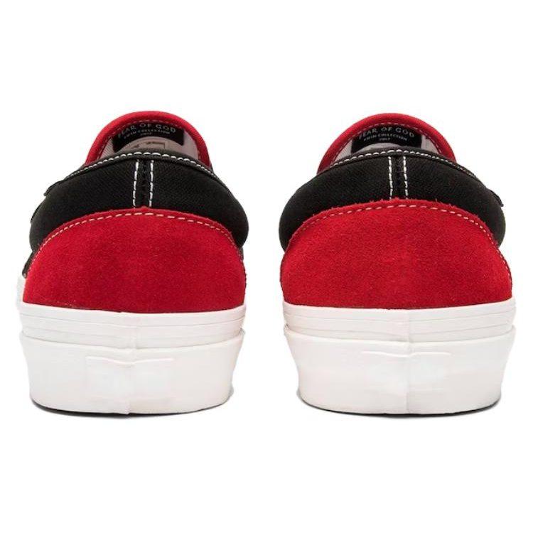 Слипоны Fear of God x Slip-On Vans 47 Dx 'Коллекция 2 Красный Черный' VN0A3J9FPQR