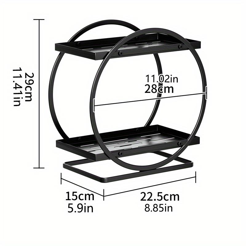 1 шт., двухъярусная круглая полка для хранения средств по уходу за кожей, парфюмерии и косметики золотого/черного цвета, легкий комод в стиле люкс и полка-органайзер для ванной комнаты.
