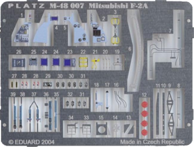 PLATZ Японские ВВС Травленые Детали Пластиковая Модель 1/48 Самообороны F-2A (Обновленная версия) M48-7