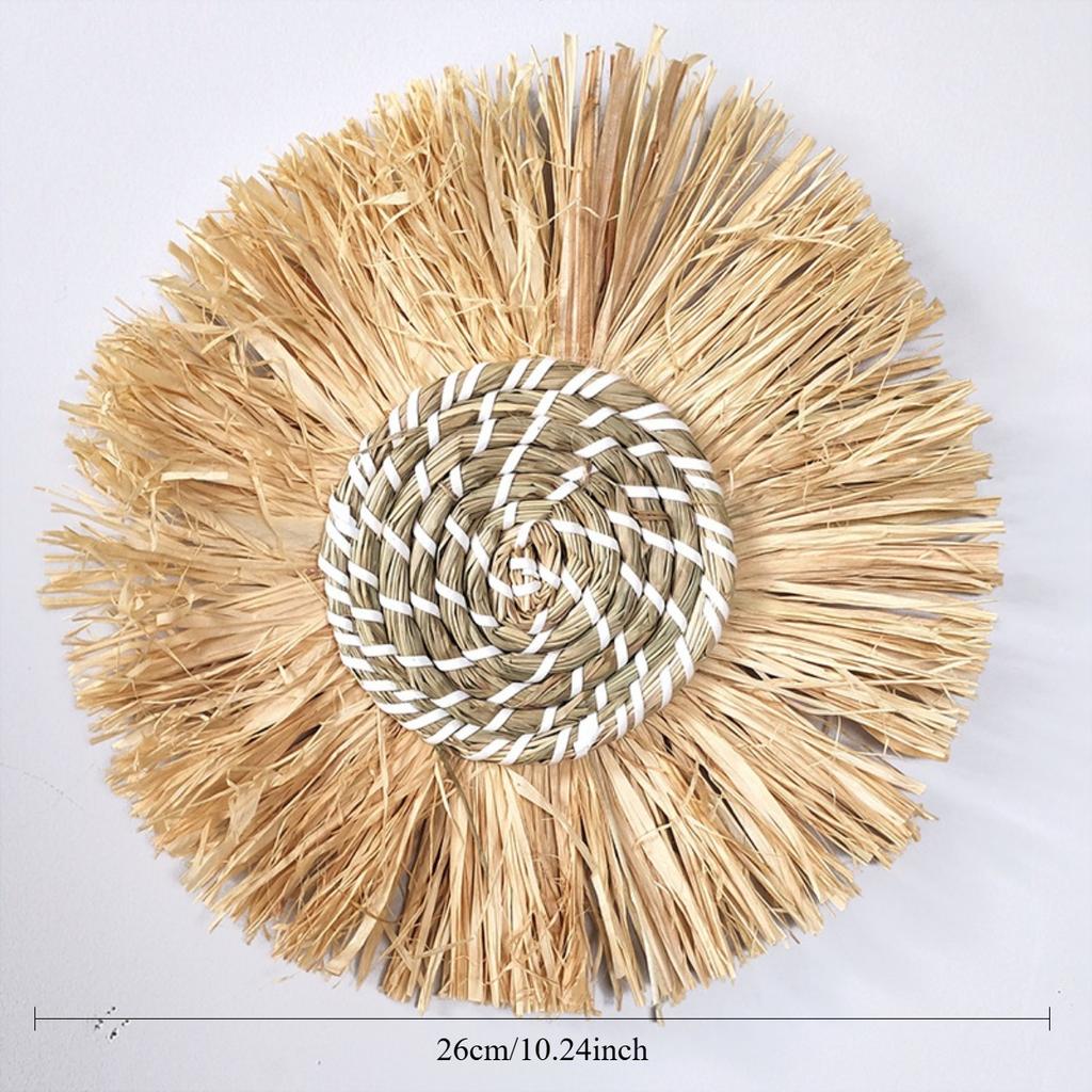 33/26 см Бохо настенная корзина декор подвесная ручная работа морская трава плетеная круглая бохо корзина настенное украшение искусство для фермерского дома дома комнаты деревенские украшения