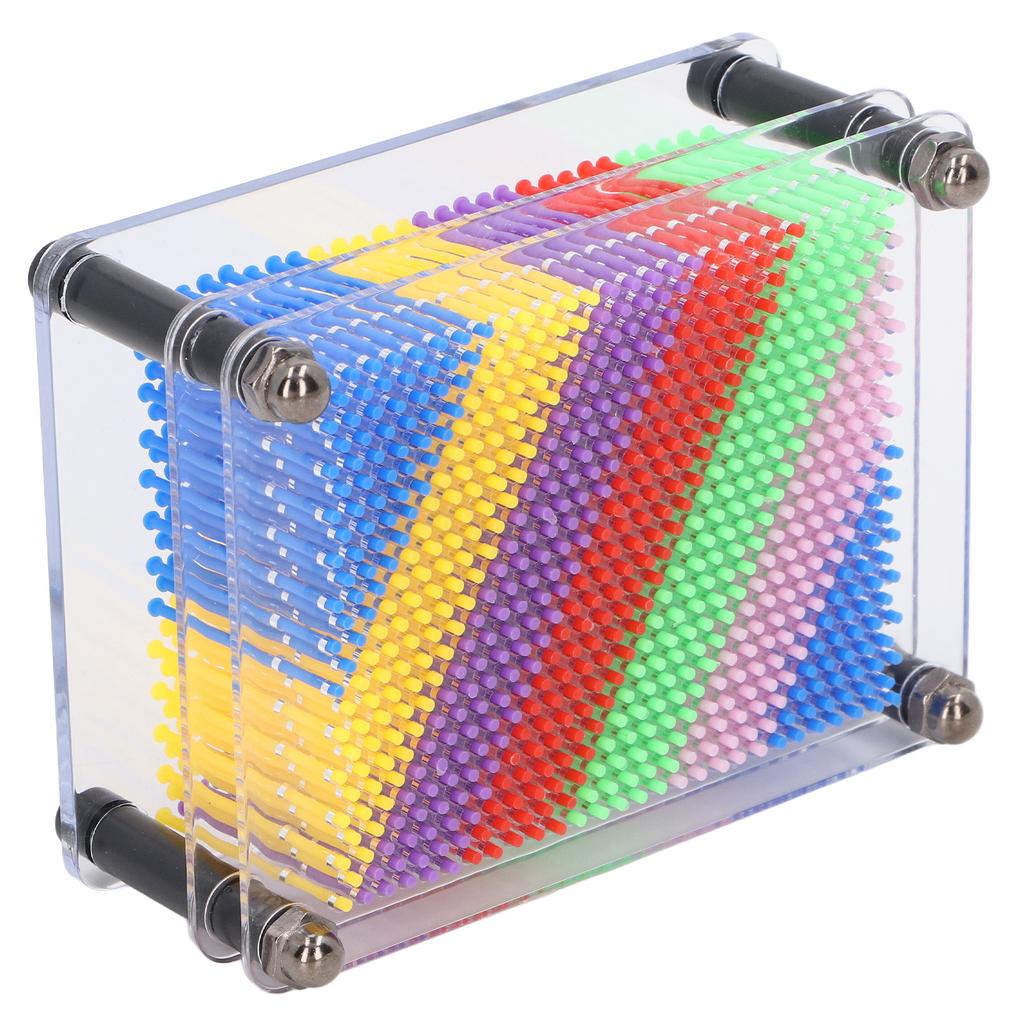 3D Pin Art Toy Colorful Plastic Pin Art Board 3D Needle Art Toy for Kids Children Gift White