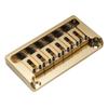 Musiclily Ultra 10.5mm Brass Fixed Hardtail Bridge for 6-String Strat/Telecaster Electric Guitars, Gold
