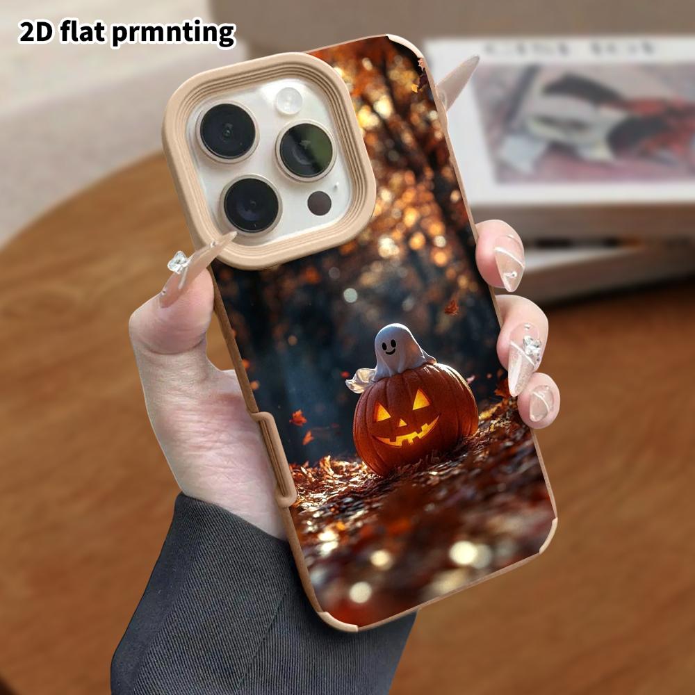 Phone Case: Lambskin 2D Flat Samsung Galaxy A34 A35 M05 M06 S20 S22 S21 FE Plus 5G Protective Case, Little Ghost, Christmas and Halloween Gifts